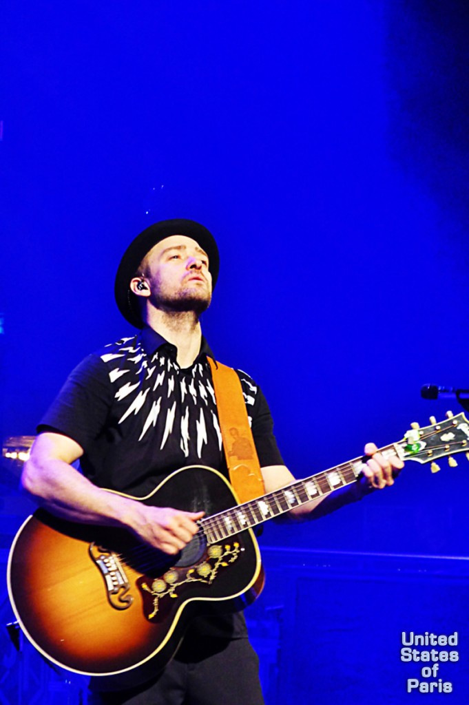 Justin Timberlake guitar concert paris privé crédit mutuel live show France Olympia 20 20 experience worldTour photo by United States of Paris blog